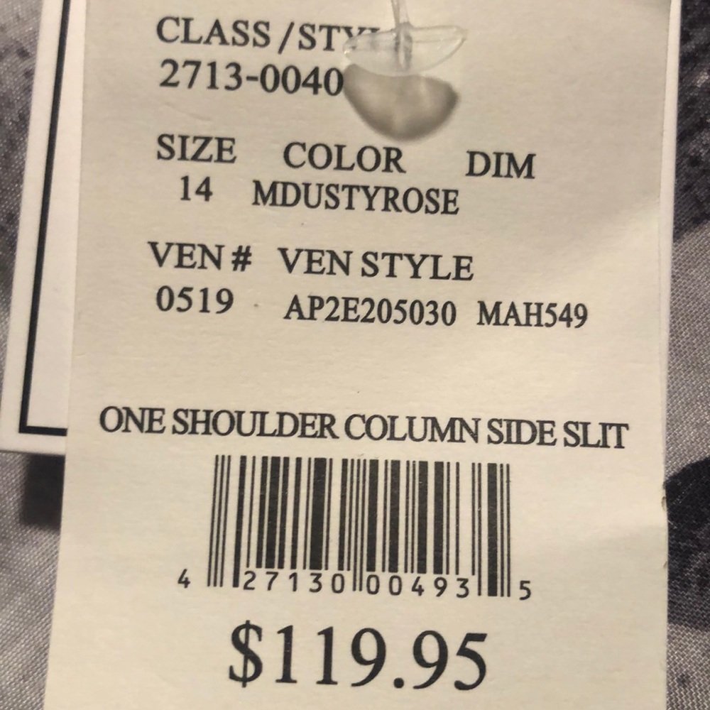 Davids Bridal one shoulder dress